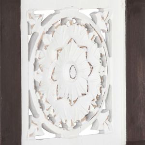 Pannello MDF intagliato a mano 15.7 \ "x31.5 \" x0.6 \ "marrone e bianco Design unico per l'arredamento della casa - Product Image 6