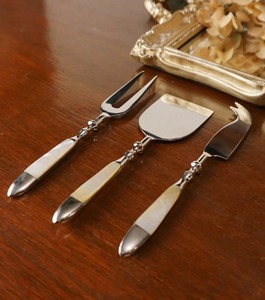 Ensemble de 6 couteaux à fromage en acier inoxydable avec manche en bois, ustensiles de service pour le fromage, coffret cadeau, ensemble de couverts - Product Image 6