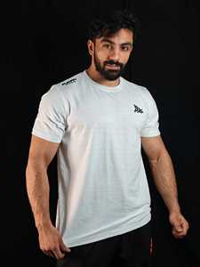 T-shirt à manches courtes col rond pour homme PUFFIN SPORTS, logo en silicone, jersey décontracté, tricoté, 100% coton respirant, imprimé à l'écran - Product Image 2