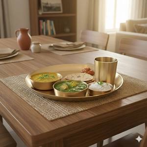 Eleve su experiencia gastronómica con el juego de vajilla de lujo Amulyam de 6 utensilios Kansa hechos a mano: duraderos y sostenibles - Product Image 4