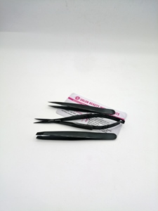 Pinzas para Cejas de Plasma Negras, Acero Inoxidable, Puntas Inclinadas y Puntiagudas, Reutilizables, Duraderas, Tijeras para Depilar Pelo Encarnado - Product Image 4