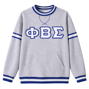 Sudadera con Letras Blancas de Phi Beta Sigma en Chenilla, Prenda de Fraternidad Griega con Diseño Clásico en Chenilla, Comodidad y Estilo Premium - Product Image 4
