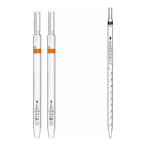 Pipette de mesure sérologique en verre 1ml 5ml 10ml - Codée par couleur - Classe AS/B - DIN/ISO pour analyse en laboratoire - Product Image 3