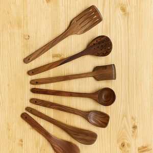 Juego de Cucharas de Madera de Sheesham Hechas a Mano, Utensilios de Cocina Naturales - Product Image 5