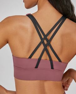 Sujetador Deportivo con Logotipo OEM Personalizado, Diseño a Medida, para Mujer, Talla Grande, Sin Costuras, de Algodón y Elastano, Disponible a Bajo Precio - Product Image 5