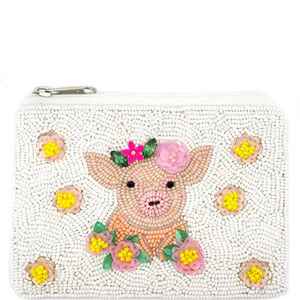 Nouvelle Pochette à Monnaie Vintage en Nylon Rouge et Blanc Faite à la Main avec Perles en Forme de Cœur, Fermeture Éclair, Cadeau de Saint-Valentin, Porte-Monnaie Personnalisé - Product Image 6