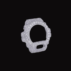 Montre personnalisée compatible GA2100, lunette glacée en acier inoxydable, montre haut de gamme, style GA2100, métal glacé - Product Image 2