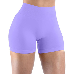 Shorts de yoga sans coutures taille haute, effet galbant fessier, contrôle du ventre, tissu extensible doux pour l'entraînement fitness - Product Image 2