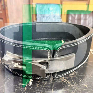 Ceinture de musculation robuste à levier – Ceinture de musculation en cuir véritable pour squats, soulevés de terre et musculation - Product Image 1