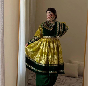 Vestidos Afganos Kuchi de Diseño Personalizado para Mujer, Ropa Étnica para Fiestas, Transpirable, con Bordado Intenso, Cremalleras y Encaje - Product Image 4