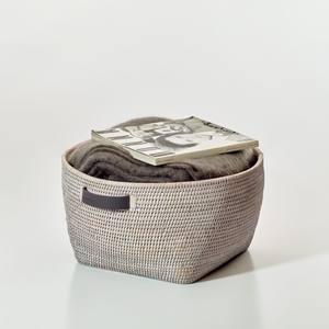 Panier de rangement pour linge en rotin multifonctionnel écologique de haute qualité, panier à linge en osier naturel, organisation des vêtements, fait main au Vietnam - Product Image 5