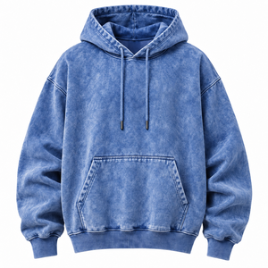 Sudadera con Capucha para Hombre de Alta Calidad, Estilo Casual de Invierno, 100% Algodón, Lavado Ácido, Corte Holgado, Felpa Gruesa, Estilo Vintage Desgastado - Product Image 5