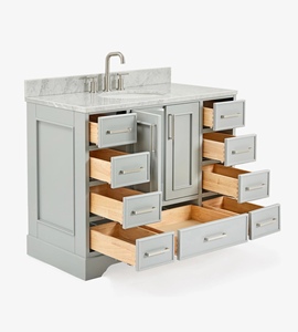 Mueble de Baño Mary de 43 Pulgadas con Lavabo Individual, Solo Mueble, 3 Opciones de Acabado, Venta al Por Mayor, Fábrica en Vietnam - Product Image 4