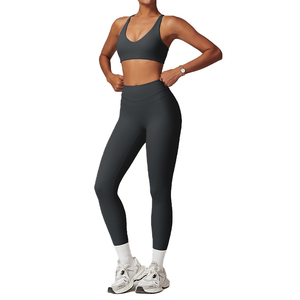 Sujetador Deportivo para Mujer con Logotipo Frontal, Transpirable, Ligero, Sólido, Hecho a Medida, Cómodo, con Soporte Alto, Cuello en U, Alta Calidad, Gran Venta - Product Image 2