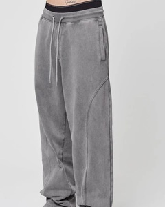 <b>Wholesale</b> Custom Made Sun Fade Washed Baggy <b>Sweatpants</b> High Quality Heavyweight Fleece Custom Logo Mens Casual Breathable High - Product Image 3