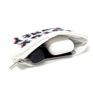 Bolsa de Maquillaje Portátil, Duradera y Ecológica, Hecha a Mano con Cuentas Multicolores, con Cierre, Personalizable con Eslogan Divertido - Product Image 3