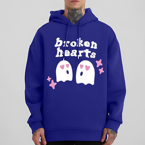 Sweat à capuche décontracté surdimensionné pour homme avec logo personnalisé, en molleton uni, broderie en coton, tricoté, séchage rapide, doublé, vierge - Product Image 1