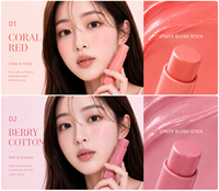 Mellow Pop Stick Blush Crème Multi-Usages avec Fini Rosé pour Joues, Lèvres et Visage - Tous Types de Peau 5g