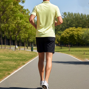 Polo respirant personnalisé pour les activités de plein air, tissu en polyester avec col élégant, contraste, course à pied, cyclisme, vêtements de golf - Product Image 2