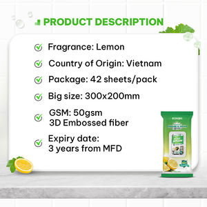 Lingettes de cuisine antibactériennes-Sans danger pour les peaux sensibles, matériau non tissé Spunlace, personnalisable pour le nettoyage de surface - Product Image 4