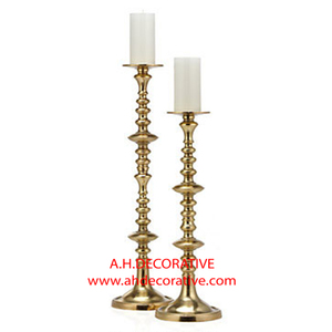 Custom Handcrafted Tall Metal Candle Stand Gold Finish Aluminum Wedding <b>Candelabra</b> Decorative Pedestal Taper Holder for Events - Product Image 4