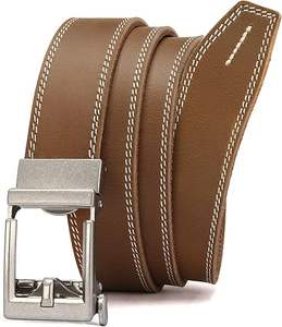 Cinturón de Cuero Genuino para Hombre, Estilo Clásico Vintage, Formal, Trenzado, Reversible, Duradero, de 3.5 cm de Ancho - Fabricante - Product Image 1