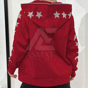Sudadera con capucha y cremallera de cristal brillante para mujer, informal, de manga larga, 2026 - Product Image 6