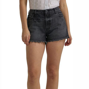 Shorts en jean pour femmes, décontractés, taille haute, nouvelle collection, best-seller, très demandés, en denim uni déchiré - Product Image 2