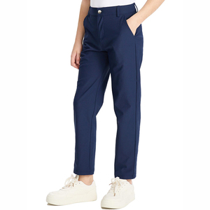 Boys <b>Navy</b> Blue School Uniform Pants Athletic <b>Chino</b> Woven Fabric Children Golf Pants for School Wear - Product Image 1