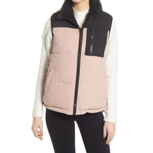 Womens Customized Puffer Vest Winter Sleeveless Jacket <b>Ladies</b> Quilted Vests Warm Fur <b>Hooded</b> Custom Logo Outer Wear Zipper <b>Gilet</b> - Product Image 5