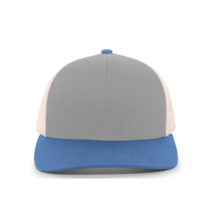Casquette de camionneur gris-bleu à dos en maille, 6 panneaux, réglable, snapback, unisexe, décontractée - Product Image 4
