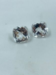 High Quality Natural White Topaz <b>Cushion</b> Cut Loose Gemstone 24.90CTS 14mm for Jewelry Making - Product Image 3