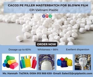 Caco3 Filler Masterbatch Pellets LLDPE/LDPE/PE <b>Plastic</b> Granules for Film Blowing Extrusion CPI - Product Image 1