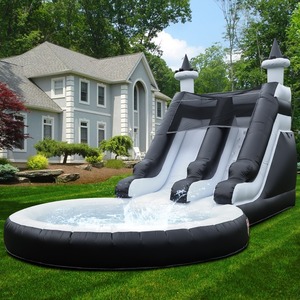 Toboggans aquatiques gonflables haut de gamme pour événements en plein air avec zones d'escalade sécurisées, construction durable et design ludique aquatique excitant - Product Image 4