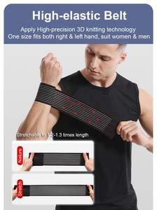 Lot de 2 bandes de maintien pour poignets en néoprène pour la musculation, sangles de soutien réglables, entraînement en salle de sport, fitness, unisexe - Product Image 2