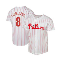 Maillot de baseball pour homme à manches courtes, rayé, respirant, coupe classique