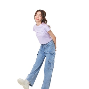 T-shirt vierge en coton avec logo personnalisé pour femmes T-shirt court mince en toile de coton 100% pour dames XS à 3XL ODM Supply - Product Image 1