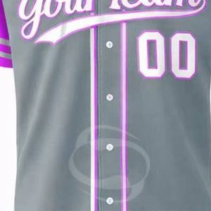 ชุดยูนิฟอร์มเบสบอลและซอฟต์บอลแขนสั้นสำหรับผู้ชาย ขายส่ง พร้อมสกรีนโลโก้ ชื่อทีม และหมายเลขตามสั่ง - Product Image 6