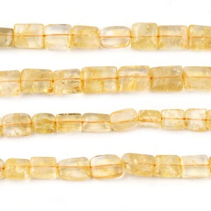 Cuentas rectangulares de citrino natural, cuentas de piedras preciosas, hilo de cuentas de citrino liso para la fabricación de joyas, suministros a precio mayorista al por mayor. - Product Image 2