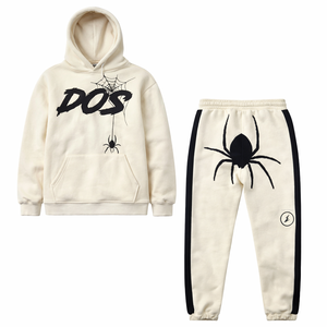 Vêtements en gros, tout neuf, logo personnalisé, survêtement en coton 100%, deux pièces, surdimensionné, en molleton français, imprimé en relief, survêtement pour homme - Product Image 1