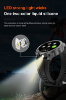 Montre connectée DK68 tendance 2026 avec batterie longue durée 410 mAh, GPS, moniteur de fréquence cardiaque, étanche IP67 et lampe de poche pour les aventures et voyages en plein air