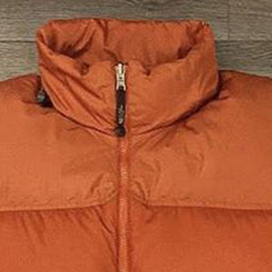 Veste matelassée en polaire épaisse orange pour homme, coupe-vent, fermeture éclair, col roulé, vêtements d'hiver décontractés, rembourrage 100% polyester - Product Image 2