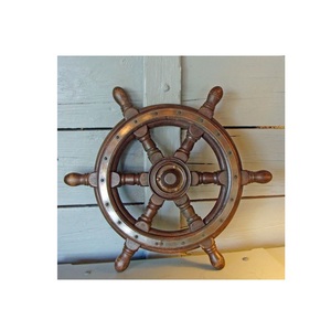 Wooden <b>Ship</b> <b>Wheel</b> Marine Journey Accent Crafted to Elevate Coastal Home Styling with Vintage Ocean Inspired Decorative Charm - Product Image 6