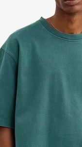 เสื้อยืดคอตตอน 100% คุณภาพสูง หนานุ่ม ทรงหลวม ไหล่ตก สไตล์สตรีทแวร์ สำหรับผู้ชาย รับสกรีนลายปัก สั่งทำได้ - Product Image 5