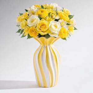 แจกันเซรามิครูปทรงมะนาว แจกันเซรามิคทรงหยัก แจกันเซรามิคทรงสูง แจกันเซรามิคสีขาว แจกันเซรามิคทรงครีม แจกันเซรามิครูปทรงอาร์ติโชค - Product Image 2