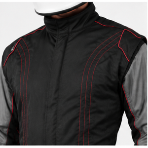 Men's <b>Black</b> Gray Full Sleeve Flame Resistant Quick Dry Windproof Racing Suit <b>All</b> Seasons Adult Motorcycle Wear - Product Image 3