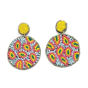 Pendientes para mujer en nuevo diseño moderno hecho a mano con cuentas bordadas multicolor de MD HANDICRAFTS. - Product Image 6