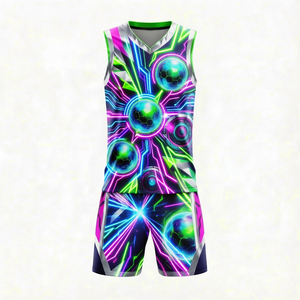 Summer Heat Basketball Apparel Lightweight Quick Dry Jersey And Shorts Set For Hot Weather Court Performance <b>Games</b> - Product Image 1