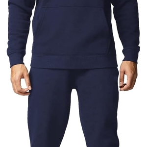 Wholesale High Quality Custom Logo Sportswear Sets Casual Style 100% Cotton Tracksuit for Men <b>Hooded</b> Solid Pattern-from Winter - Product Image 4