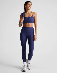 Conjuntos Exclusivos Royal Heather OEM para Mujer, Conjunto de 2 Piezas, Leggings Midi de Cintura Alta con Cintura Cruzada en Contraste - Product Image 4